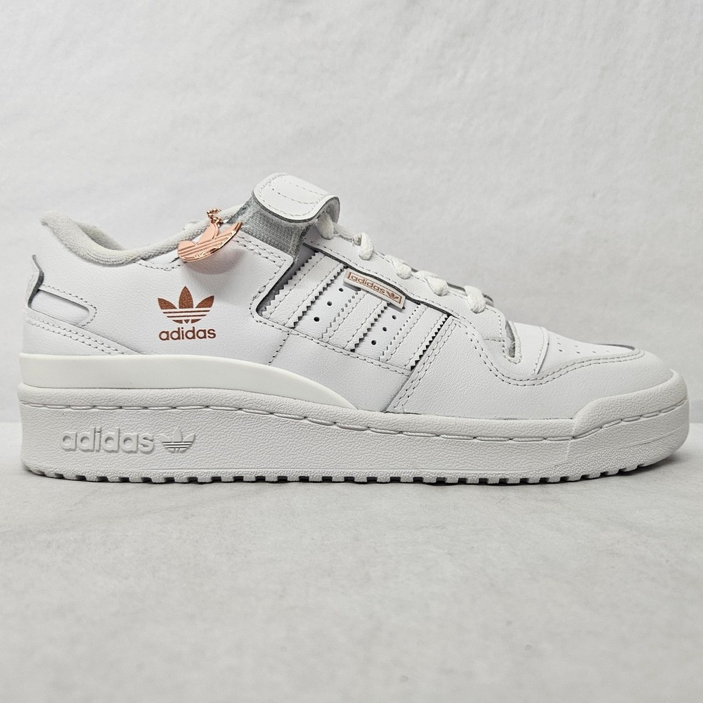 Adidas Forum Low Casual Sneakers HQ7105 White Rose Gold Metallic Women's Size 9 - Picture 11 of 11